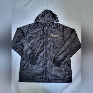 Others Follow Black Windbreaker Jacket with Hood